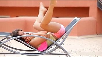 Hot brunette teasing outdoor - more videos at bestteen.webcams